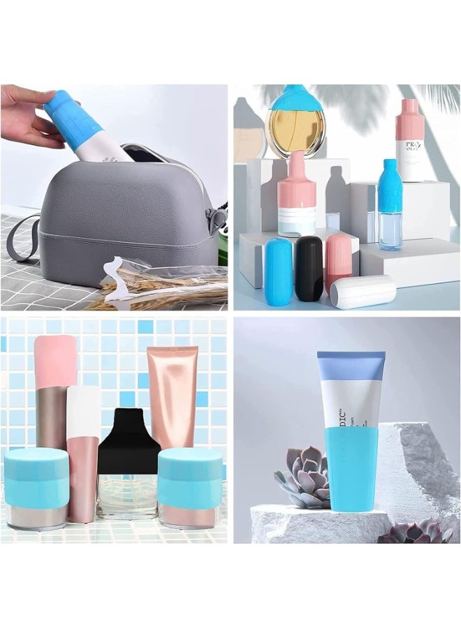 Bukela Elastic Sleeves for Travel, 8 Pack Silicone Covers for Bottles Travel, Reusable Accessory for Travel Toiletries Bag, Travel Essentials, Elastic Sleeves Toiletry covers for Leak Proofing - Image 3