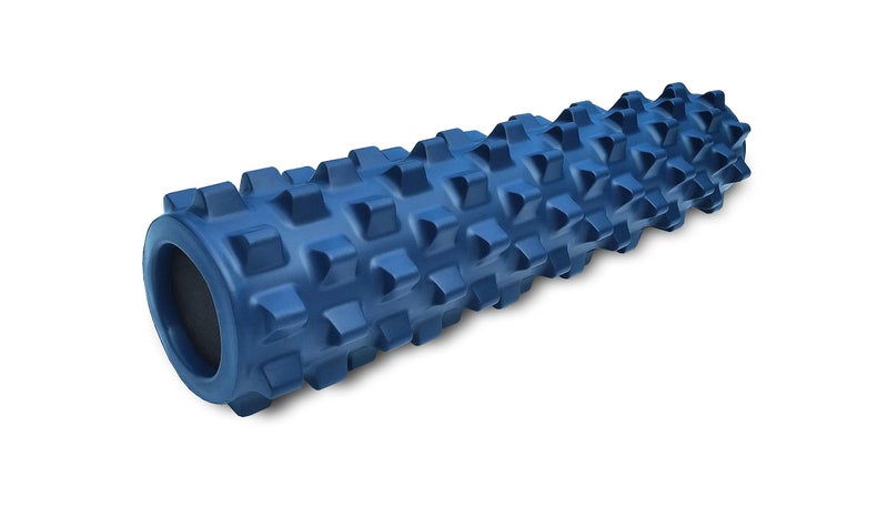 RUMBLE ROLLER رومبلرولر الأصلي بكرة فوم ذات نسيج - تدليك عميق للأنسجة، علاج تدليك ذاتي لإطلاق العضلات (رومبلرولر 22" حجم متوسط أصلي بكرة فوم) - Image 1