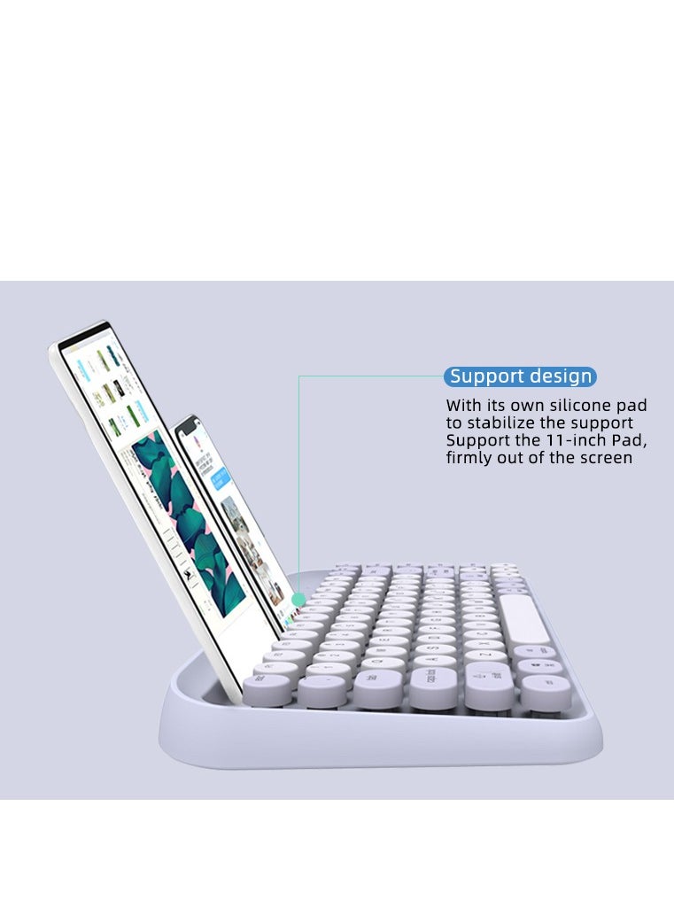 EXPGlobal - Wireless Bluetooth keyboard, Cute Mini 84-key Compact Keyboard, Dual mode 2.4GHz wireless connect, Green - Image 1