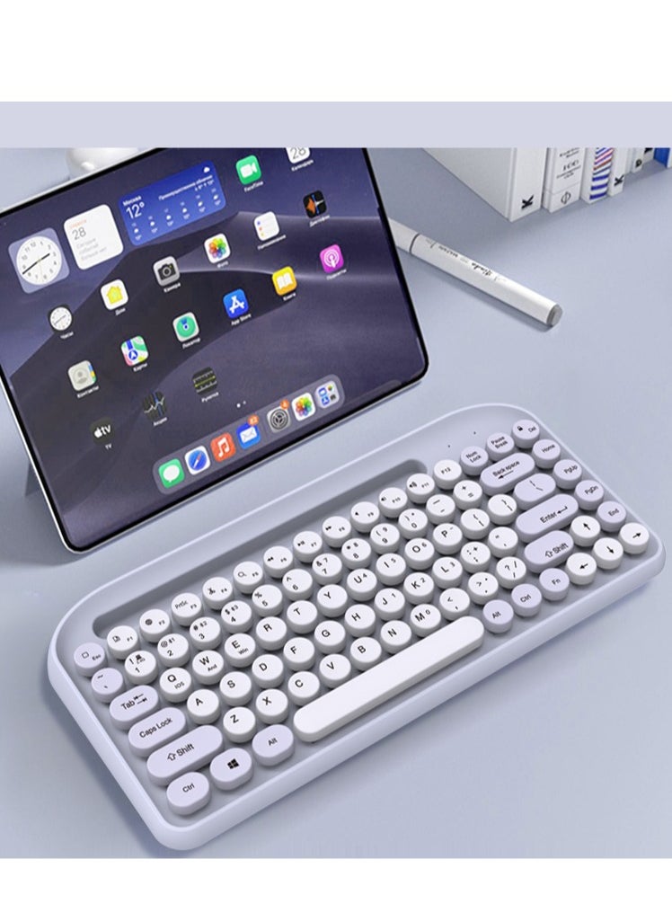 EXPGlobal - Wireless Bluetooth keyboard, Cute Mini 84-key Compact Keyboard, Dual mode 2.4GHz wireless connect, Green - Image 1