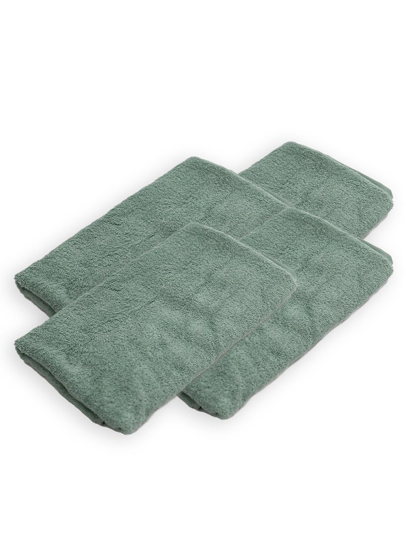 More cottons Hand Plain Towels Set of 4 (30x30cm) 