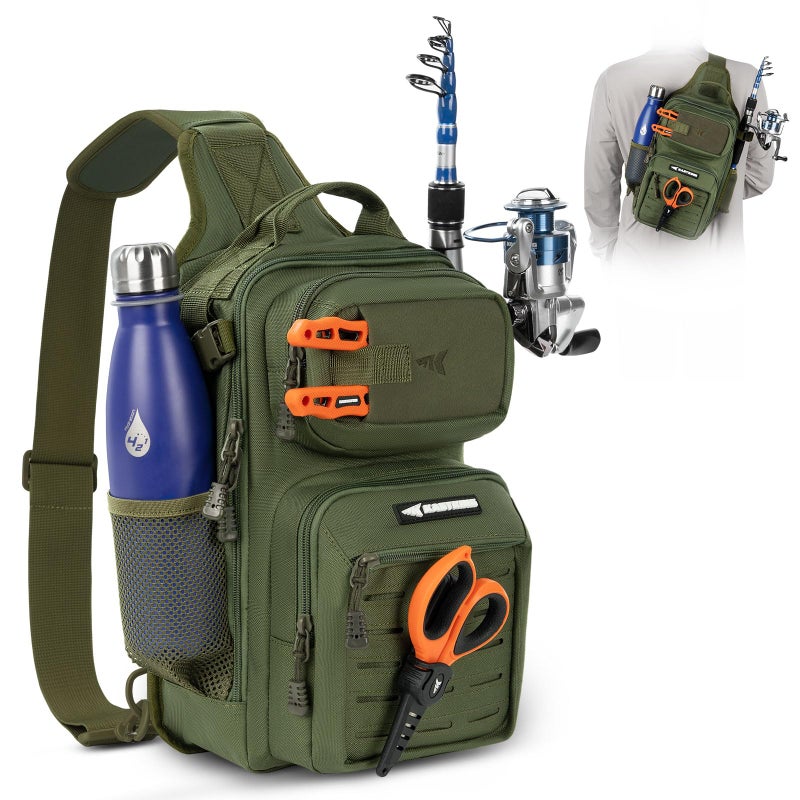 KastKing BlowBak Tactical Sling Tackle Bag-Lightweight Fishing Backpack Storge Fishing Gear and Equipment,Gift for Men - Image 1