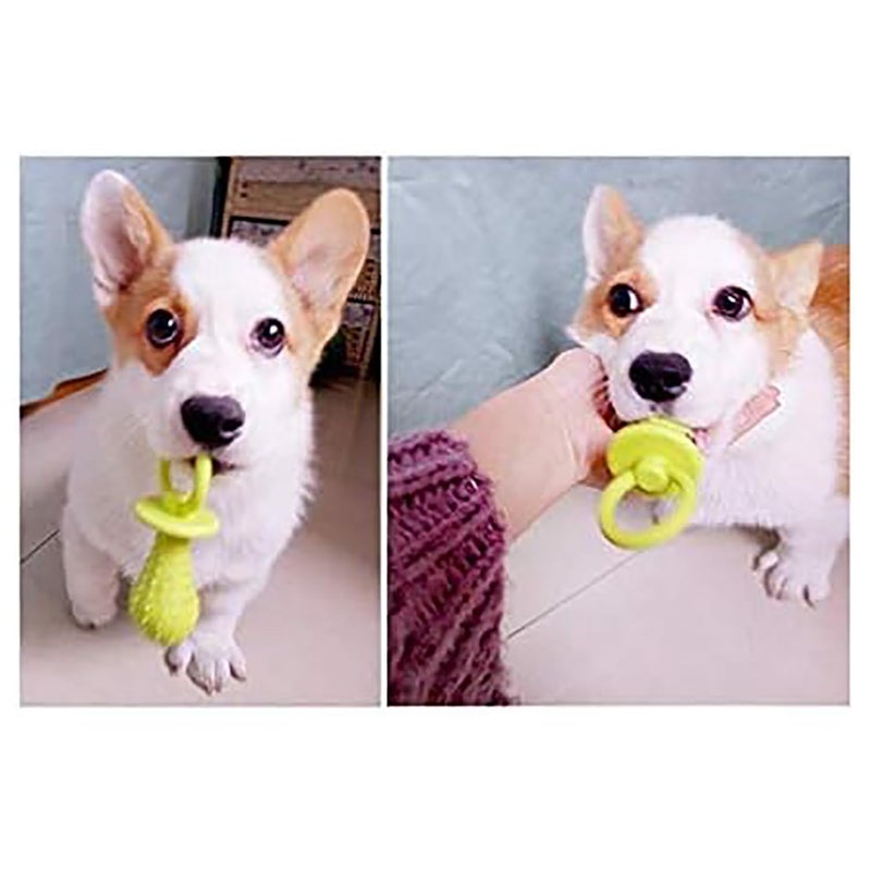 Bukela Chew Toy, Natural Rubber Leaked Dumbbells, Tough Chew for Dogs Toy Bone, Dog Bones for Aggressive Chewers Super Dog Toys (Chartreuse) - Image 4