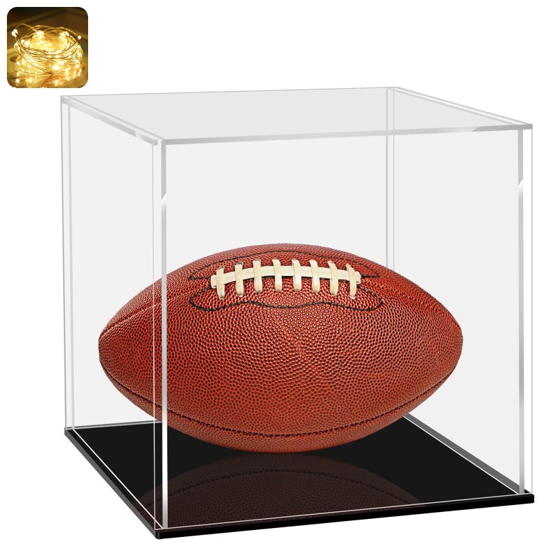 LANSCOERY Acrylic Display Case, Assemble Showcase Display Box for Collectibles, with Dustproof & Seamless Display Design, Compatible with Lego 21341 12x12x12inch Black Base - Image 1