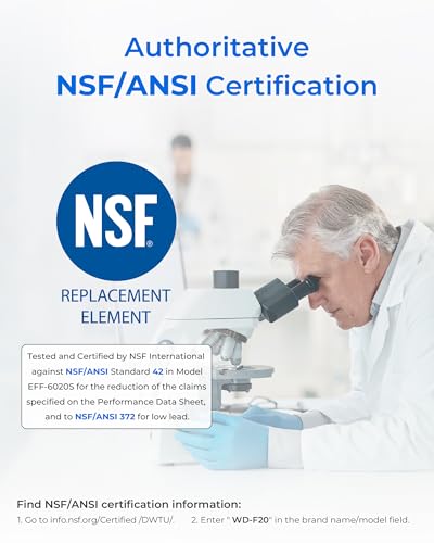 Waterdrop ADQ73613401 Replacement for LG® LT800P®, ADQ73613402, ADQ73613408, ADQ75795104, Kenmore 9490, LSXS26326S, LMXC23746S, LSXS26366S, Refrigerator Water Filter, WD-F20, 3 Pack (Package May Vary) - Image 4