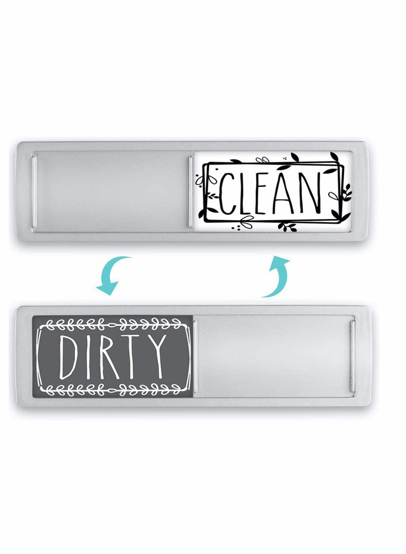 Zikra Clean Dirty Magnet With Sign Indicator Trendy Universal Kitchen Dish Washer Refrigerator Super Strong with Stickers for Organization and Storage 7" x 2" - Image 1