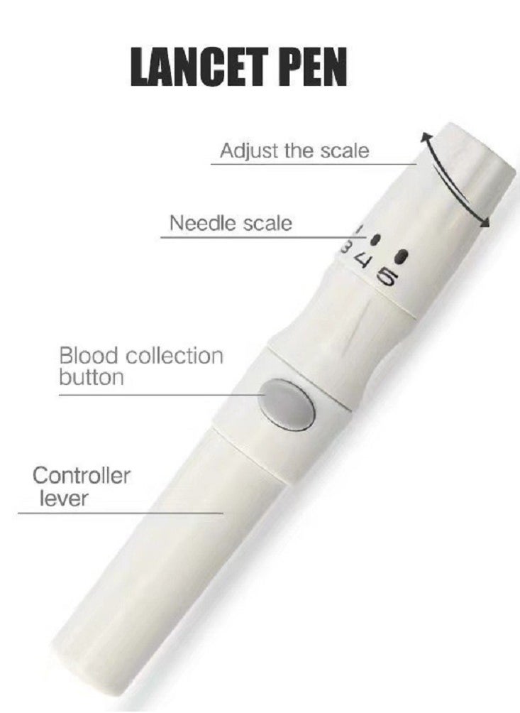 Monitor, DMG 25 Blood Glucose Meter Test Strips, Fully Automatic Portable Blood Glucose Monitoring System, Diabetes Test Kit, Coding-free Meter, Large Display