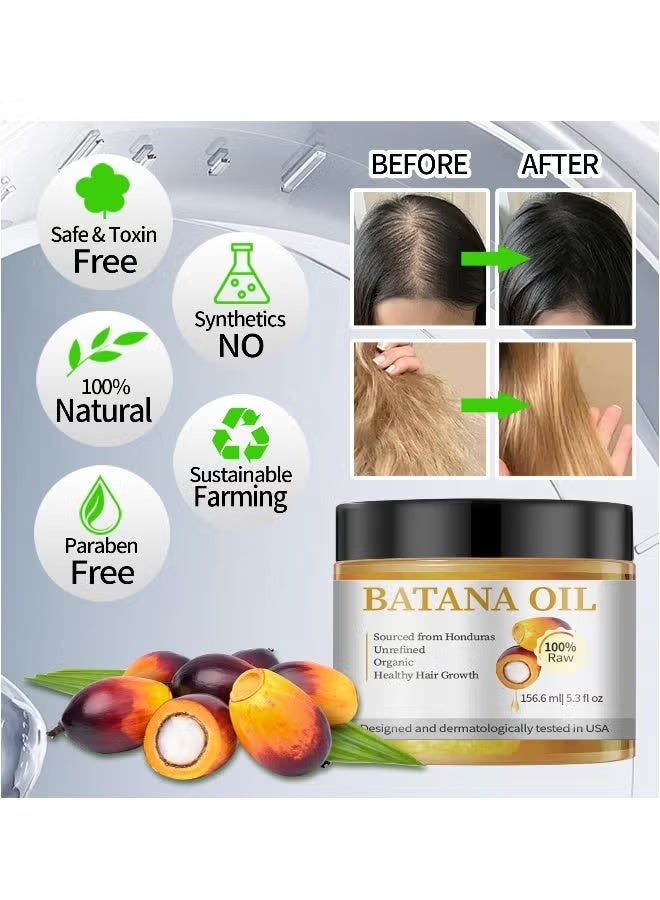 Oil Raw Batana Oil - 100% Natural & Organic Hair Growth Oil Solution for Men & Women, Raw, Unrefined, Enhances Thickness, Prevents Hair Loss - Image 5