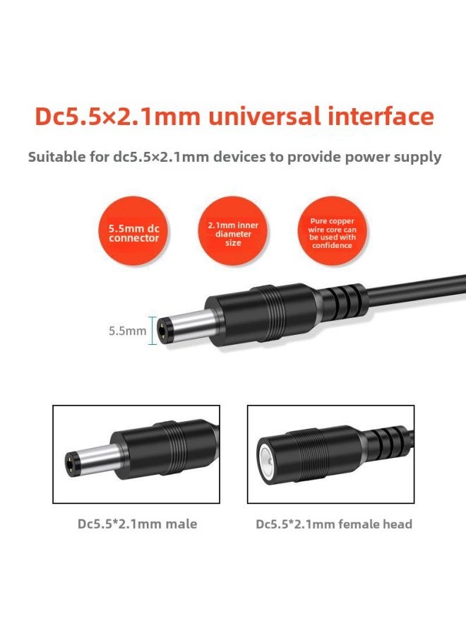 Tplink Router Power Cord Monitor Home Camera Dc Extension Cord 12v Male And Female 5521 Camera Head A-Color:Black●Dc5.5 Male And Female Extension Cable *measure The Round Hole Size Before Shooting -10m  - Image 4