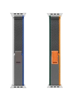 (Pack of 2)YOMNA Trail Loop Compatible with Apple Watch Band 49/45/44/42mm, Nylon Weave Sport Loop Men Women Adjustable Pull Tab Strap for Apple Watch Ultra iWatch All Series-(Red/Yellow)