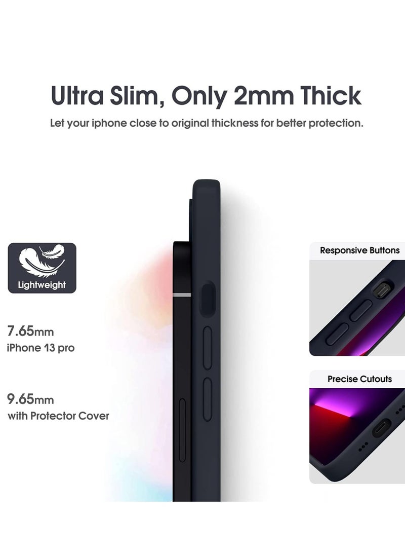 WRISTWISE Case Cover for iPhone 13 Pro - [Camera All-Round Protection] [Soft Microfiber Lining Anti-Scratch] Shockproof Phone Case Cover, Black - Image 4