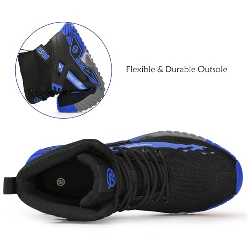 ORISTACO Work Safety Crew Boots Lightweight Breathable Industry Construction Steel Toe Sneakers, 0297 Blue 39 - Image 5