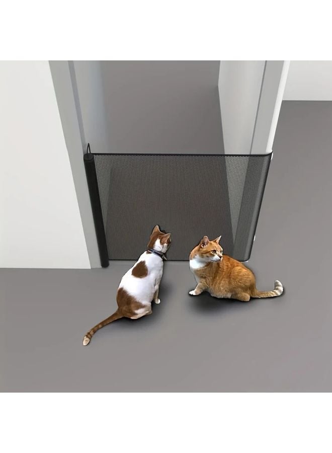 30.71 × 51.18 بوصة باب حيوان أليف قابل للسحب سياج أمان PVC إغلاق تلقائي للاستخدام الداخلي والخارجي - Image 2