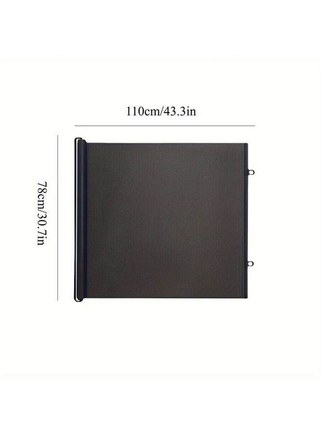 30.71 × 51.18 بوصة باب حيوان أليف قابل للسحب سياج أمان PVC إغلاق تلقائي للاستخدام الداخلي والخارجي - Image 4