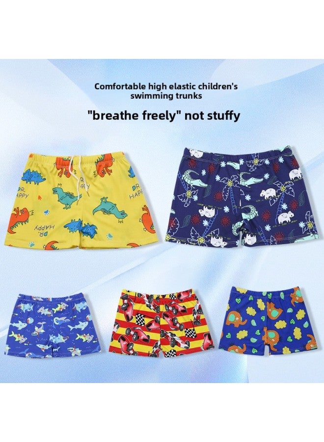 Loquat Boys Swimming Trunks Cute Cartoon Baby Swimsuit Summer Baby Boys Kids Flat Angle Hot Spring Swimming Trunks Set Factory-Color:Navy Blue Crocodile -40- - Image 2