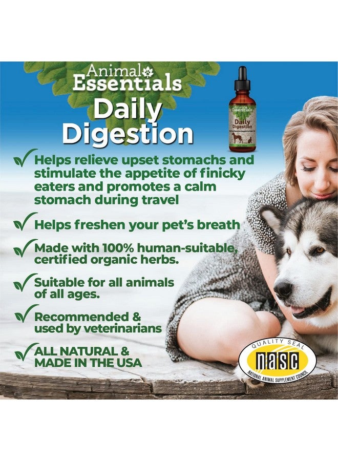 Animal Essentials Daily Digestion for Dogs & Cats - Digestive Support, Fresh Breath, Ginger Root, Fennel Seed Extract, Liquid Supplement - 2 Fl Oz - Image 2