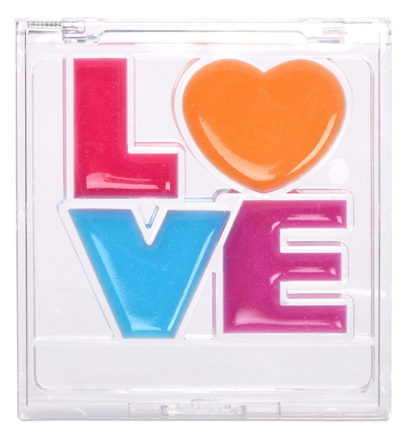 iscream Love Heart Shaped Strawberry Scented Solid Lip Gloss Quad