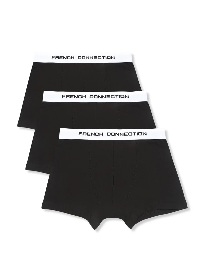 فرنش كونكشن 3 Pack Black Solid Briefs