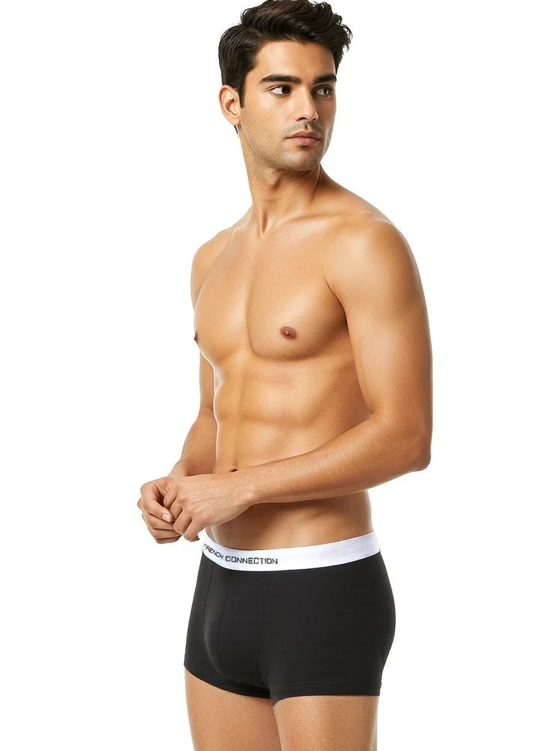 French Connection 3 Pack Black Solid Briefs