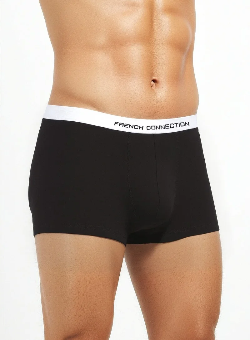 French Connection 3 Pack Black Solid Briefs