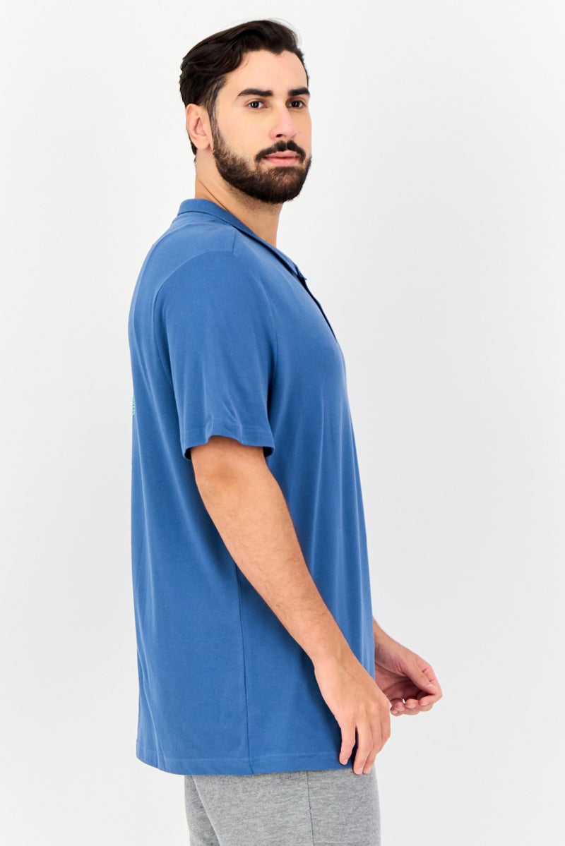 Puma x One8 Men Sportswear Fit Short Sleeve Outdoor Polo Shirt, Slate Blue - Image 2