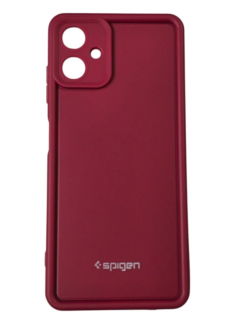Samsung Galaxy A06 Spigen Silicone Case Cover With Camera Protection - Dark Red