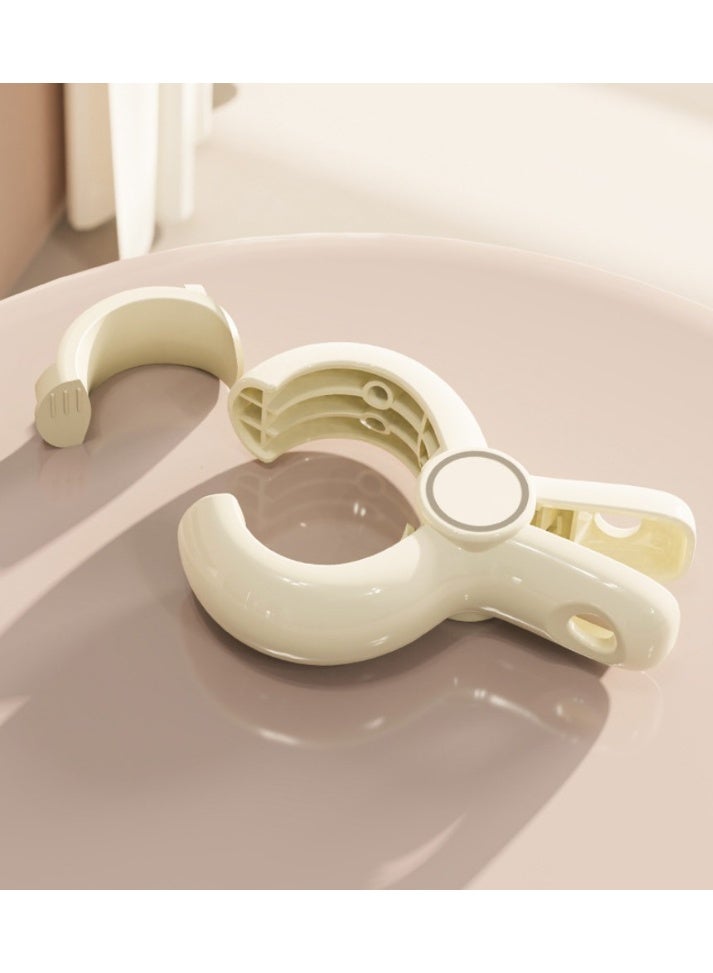 هومستر 【4 قطع مشابك غسيل】 مشابك بلاستيكية كبيرة مضادة للرياح بدون أثر مشابك تثبيت غسيل | فكوك ABS+TPR ناعمة حماية | لوح مضاد للانزلاق مدمج احتكاك معزز | فتحة extra wide 48مم | نابض مرونة عالية قوة-clamping قوية | مادة سميكة تصميم دائري | مساعد غسيل أساسي - Image 2