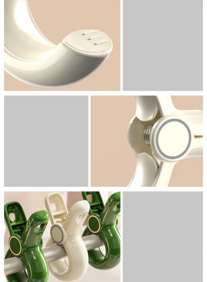 هومستر 【4 قطع مشابك غسيل】 مشابك بلاستيكية كبيرة مضادة للرياح بدون أثر مشابك تثبيت غسيل | فكوك ABS+TPR ناعمة حماية | لوح مضاد للانزلاق مدمج احتكاك معزز | فتحة extra wide 48مم | نابض مرونة عالية قوة-clamping قوية | مادة سميكة تصميم دائري | مساعد غسيل أساسي - Image 4