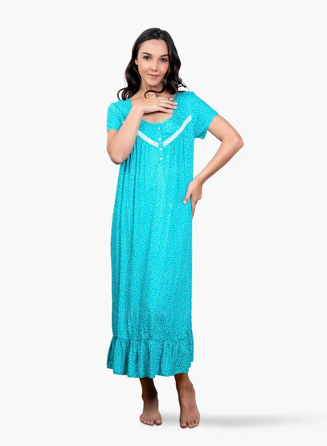 أدريا قميص نوم مطبوع
