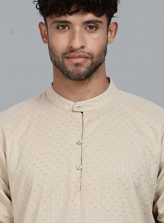 أبهشتي Lurex Straight kurta with solid Dhoti Pants set