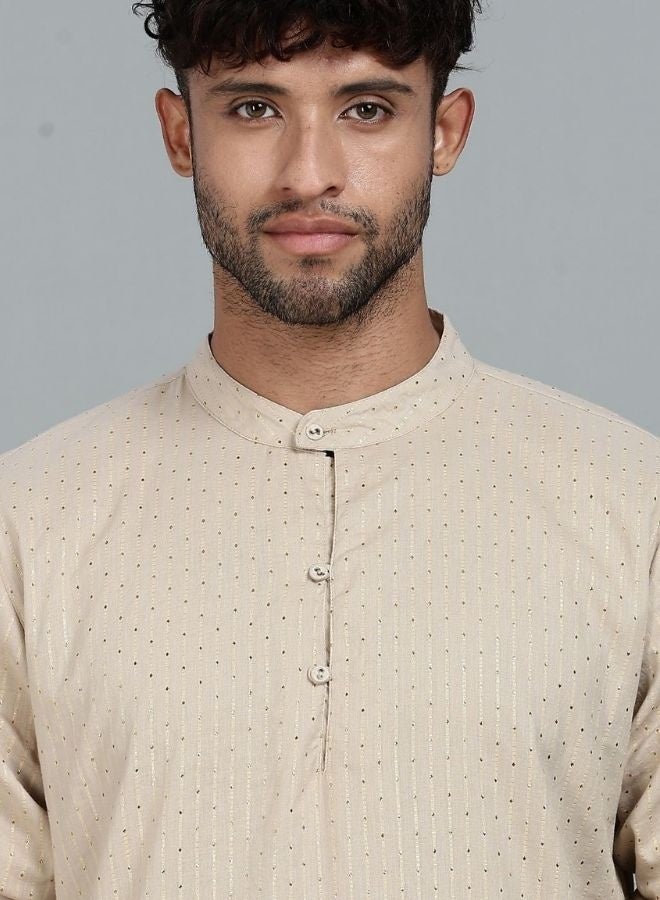 Abhishti Lurex Straight kurta with solid Dhoti Pants set - Image 2