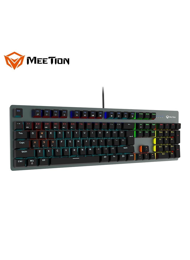 Meetion - Meetion MK007 PRO Hot swap Mechanical Keyboard Pluggable Switch Full keys Anti-ghosting Colorful LED Backlight customizable autonomously Keyboard (Black) - Image 1