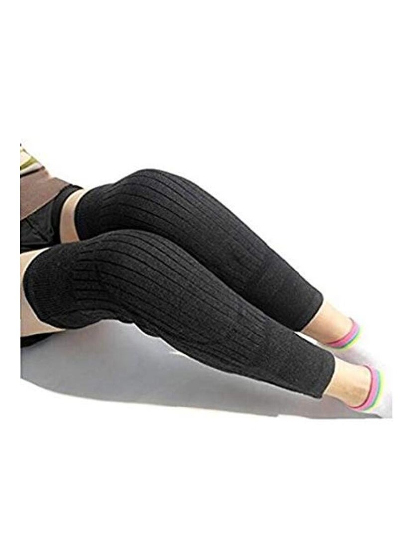 Generic Men Women Knee Warmers Winter Knee Braces Supports Knee Pads Sleeve Winter Leg Warmer Knee Warm Thermal Wool Cashmere Knee Brace for Cycling Skiing Running Knee Protector Knee Support for Joint Pain  - Image 2