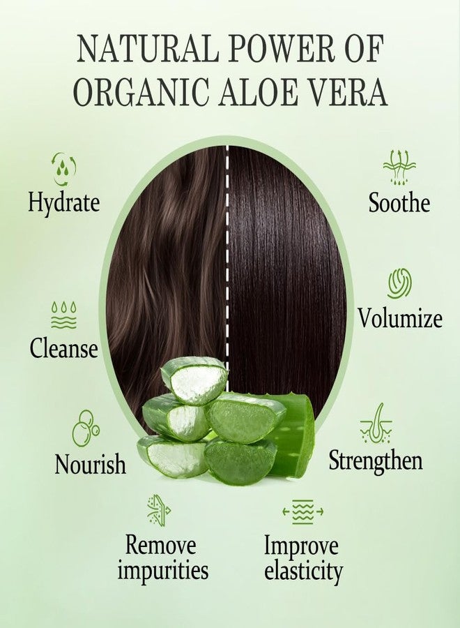 Aloderma Aloe Volumizing Shampoo 16oz - Fresh, Organic Aloe Vera Shampoo (No Water Added) for Fine, Brittle, Thinning Hair - Infused with Arginine & Panthenol - No Alcohol, Parabens, or Mineral Oil - Image 4
