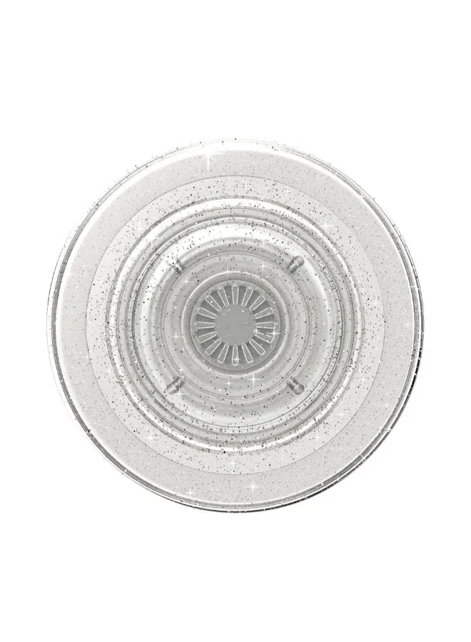 POPSOCKETS MagSafe PopGrip Glitter | Magnetic Phone Grip & Stand, Strong Magnet, for iPhone 15/14/13/12 & MagSafe Cases, Included Adapter Ring for non-MagSafe Phones & Cases - Clear Glitter