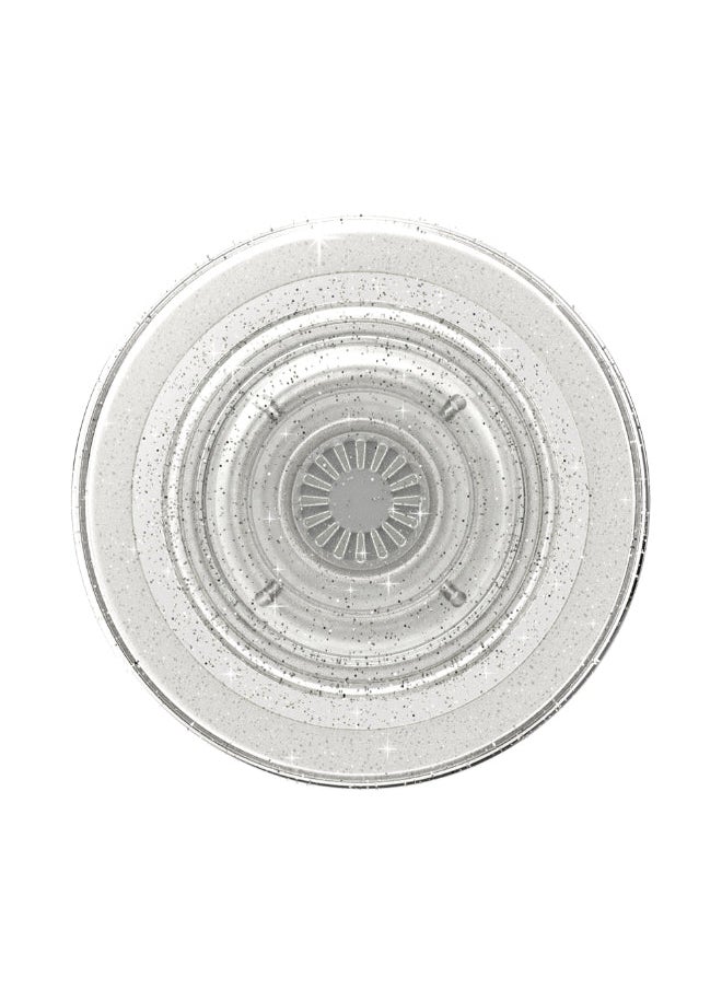 POPSOCKETS MagSafe PopGrip Glitter | Magnetic Phone Grip & Stand, Strong Magnet, for iPhone 15/14/13/12 & MagSafe Cases, Included Adapter Ring for non-MagSafe Phones & Cases - Clear Glitter  - Image 1