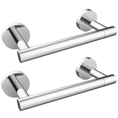RARXTR Toilet Paper Holder Chrome SUS304 Stainless Steel Double Post Pivoting Polish Chrome Toilet Paper Roll Holder Wall Mounted Toilet Tissue Holder for Commercial Bathroom RV, Polished, 2 Pack - Image 1