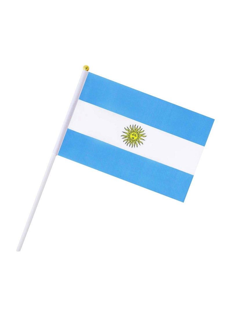 General Flag of Argentina A5 Size, Argentina Flag with Stick. Pack Of 5 Pieces.  - Image 4