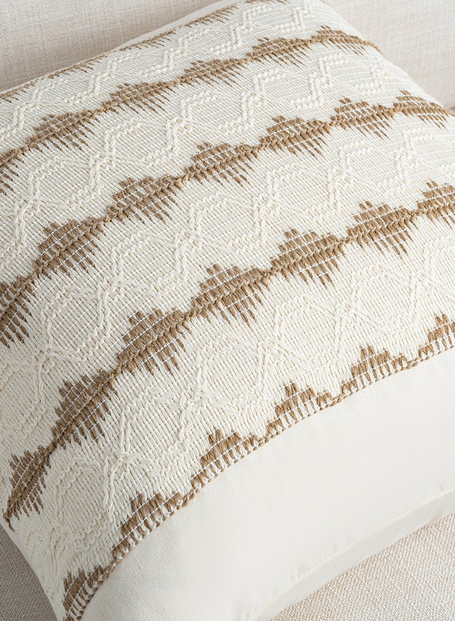 Fancy Homi مجموعة من 2 غطاء وسادة زخرفي عتيق للكنبة، السرير والأريكة، نمط ساحلي بوهيمي وريفى مع خيوط، تصميم جمالي وحديث - 45x45 سم - بني - Image 4