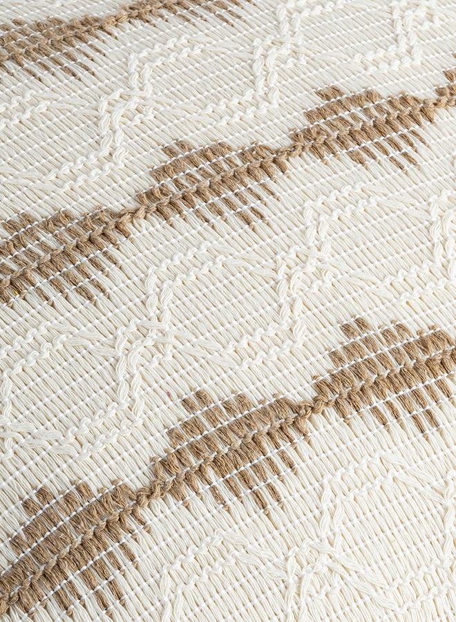 Fancy Homi مجموعة من 2 غطاء وسادة زخرفي عتيق للكنبة، السرير والأريكة، نمط ساحلي بوهيمي وريفى مع خيوط، تصميم جمالي وحديث - 45x45 سم - بني - Image 5