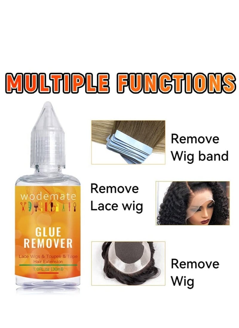 WodeMate 2PCS Tape In Extension Remover Spray, Hair Glue Remover for Lace Wigs, Wig Tape, and Double Sided Extension Tape, 30ml Each  - Image 3