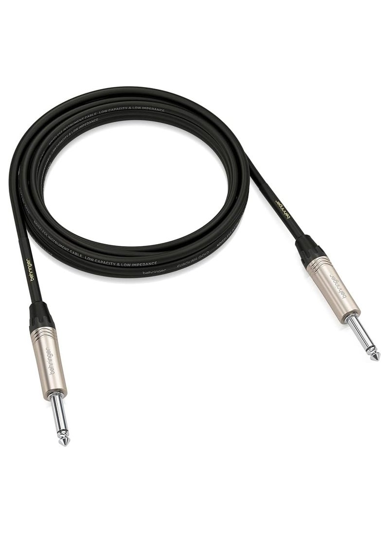 behringer Behringer Instrument Cable 3 Mtr with 1/4" TS Connectors  - Image 2