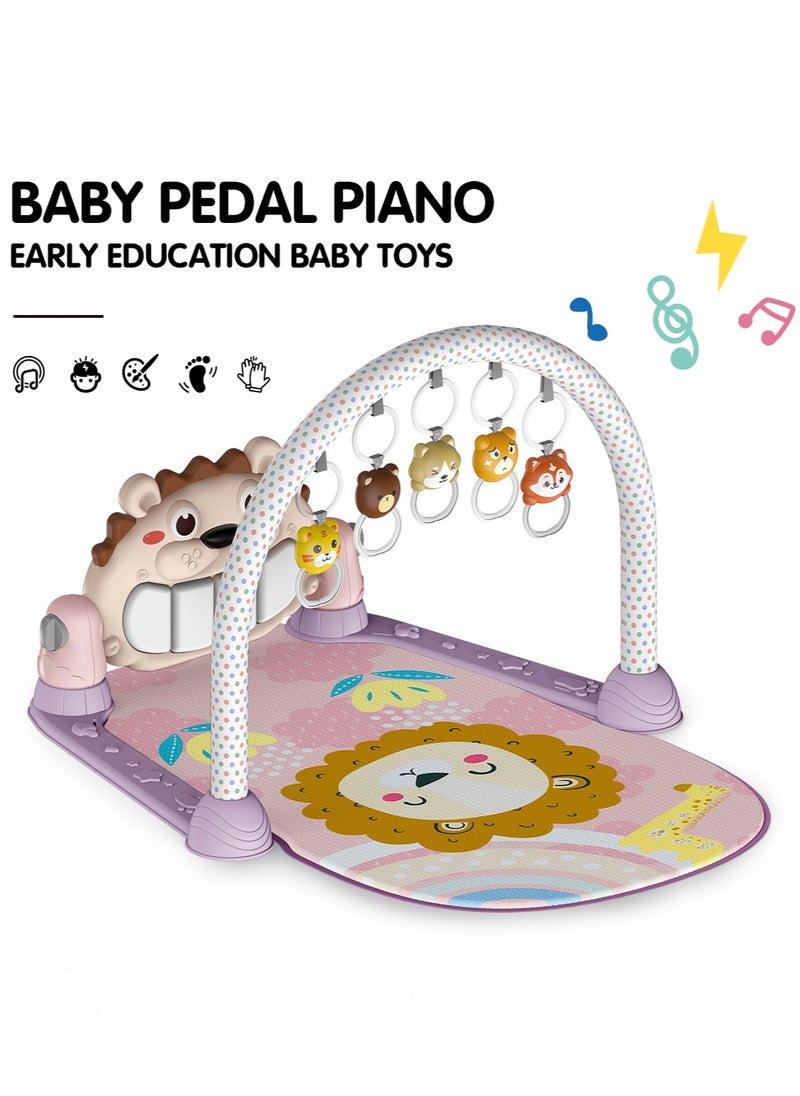 JoyousSto Baby Play Mat,Baby Gym,Funny Play Piano Tummy Time Baby Activity Mat with 5 Infant Sensory Baby Toys, Music and Lights Boy & Girl Gifts for Newborn Baby 0 to 18 Months  - Image 2