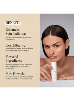 Qure Qure All In One Hyaluronic Acid Serum for Face, Facial Serum With Niacinamides, Retinol, Lactic & Mandelic Acid, Bakuchiol, Peptides & Vitamin C Formulated For | Fine Lines | Wrinkles | Dark Spots  - Image 2