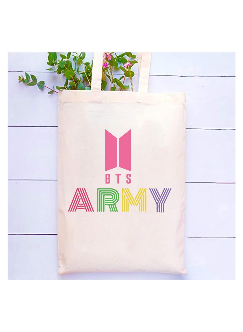 BTS - Cotton bags - Reusable cotton bags - Eco Friendly - Light Weight - For grocery, school, office, Travel - Image 2