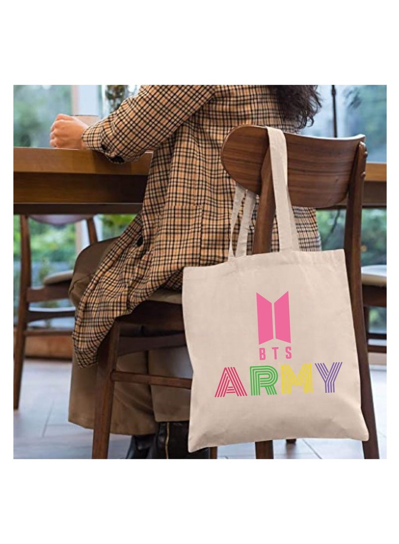 BTS - Cotton bags - Reusable cotton bags - Eco Friendly - Light Weight - For grocery, school, office, Travel - Image 3