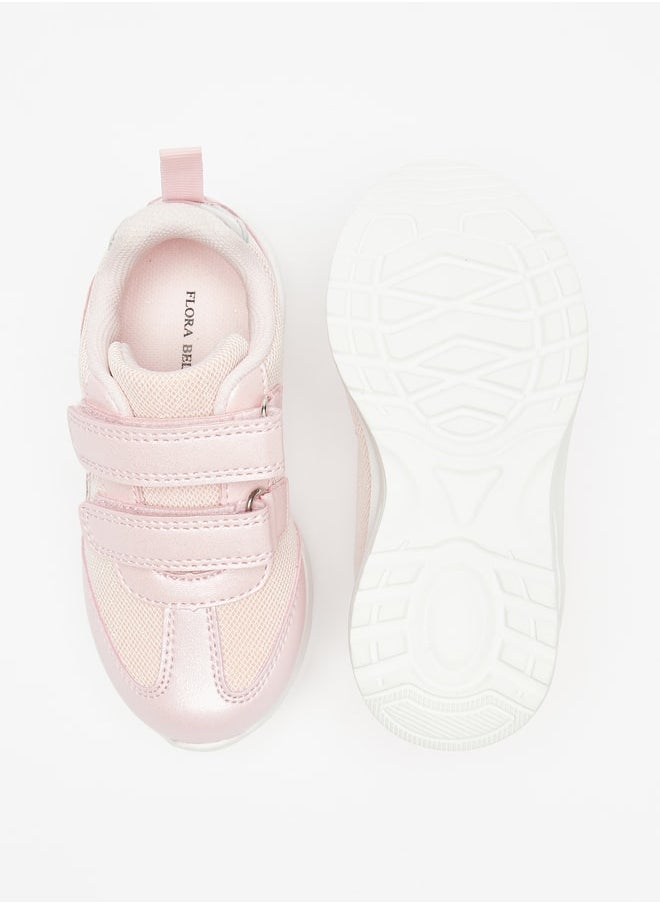 Flora Bella By Shoexpress - Girl's Star Applique Sports Shoes with Hook and Loop Closure - Image 1