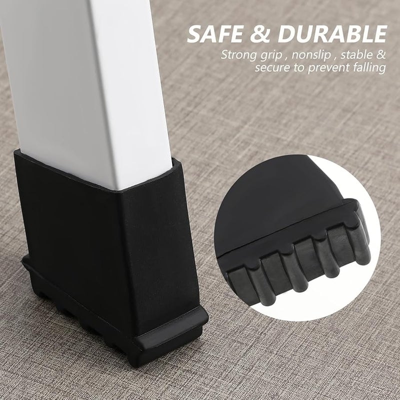 Safigle 4 Pack Rubber Ladder Feet Covers Non Slip Grips Protector for Extension Ladders Black - Image 4