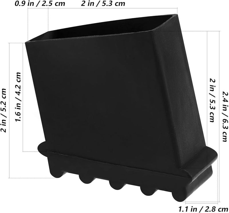 Safigle 4 Pack Rubber Ladder Feet Covers Non Slip Grips Protector for Extension Ladders Black - Image 3