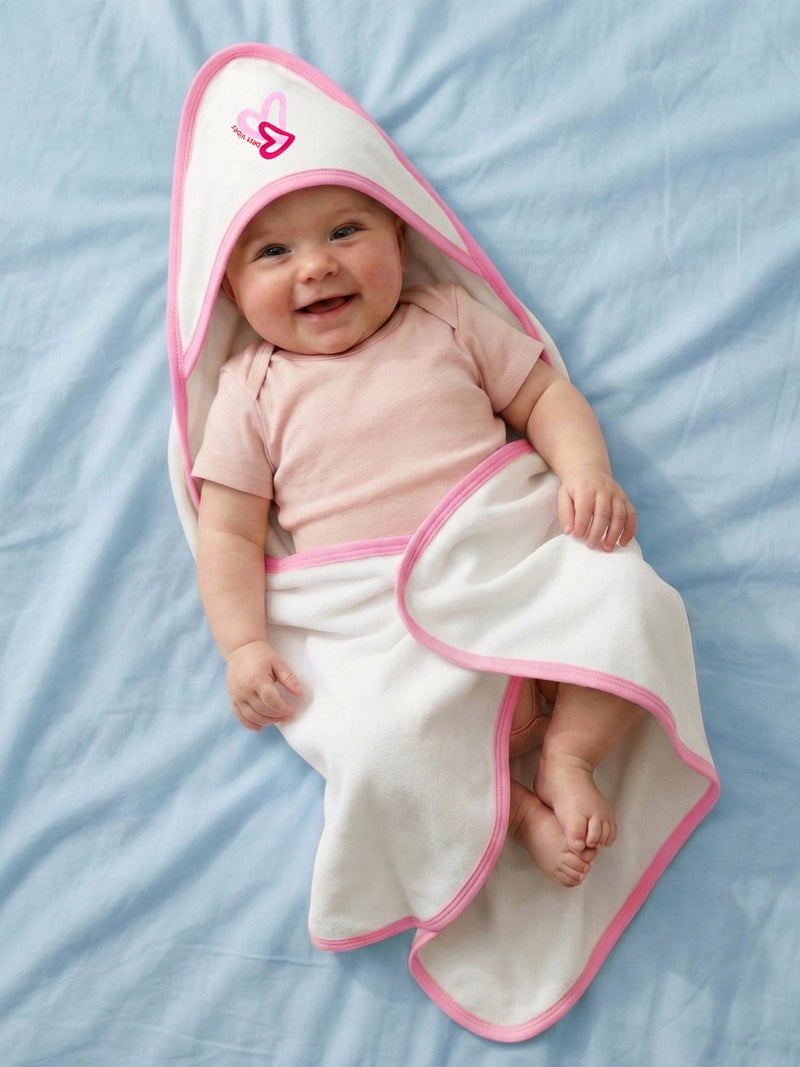 Babies Basic 100% Cotton Swaddle / Receiving Blanket for New Born, 75*75cm , Pink - Image 3
